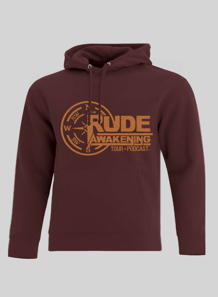 The Rude Awakening Tour Hoodie Maroon Steel Edge Clothing